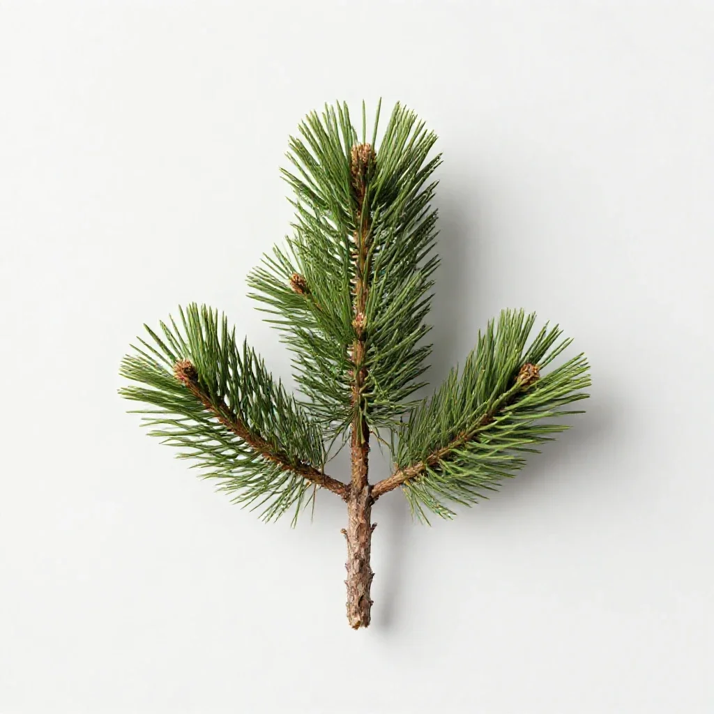 Ancient pine isolated on a white background