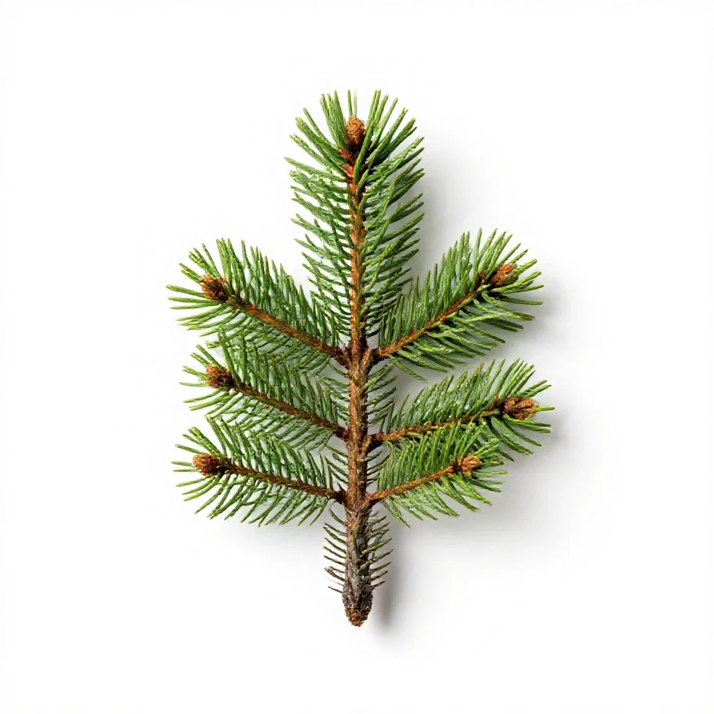 Eastern hemlock isolated on a white background