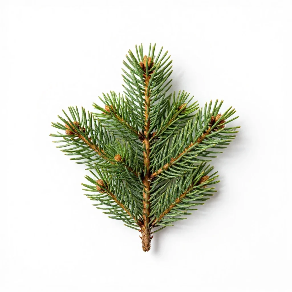 Oriental spruce isolated on a white background