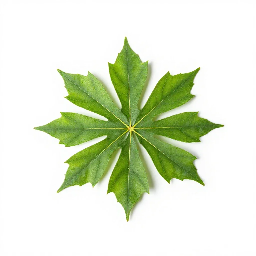 Umbrella tree isolated on a white background