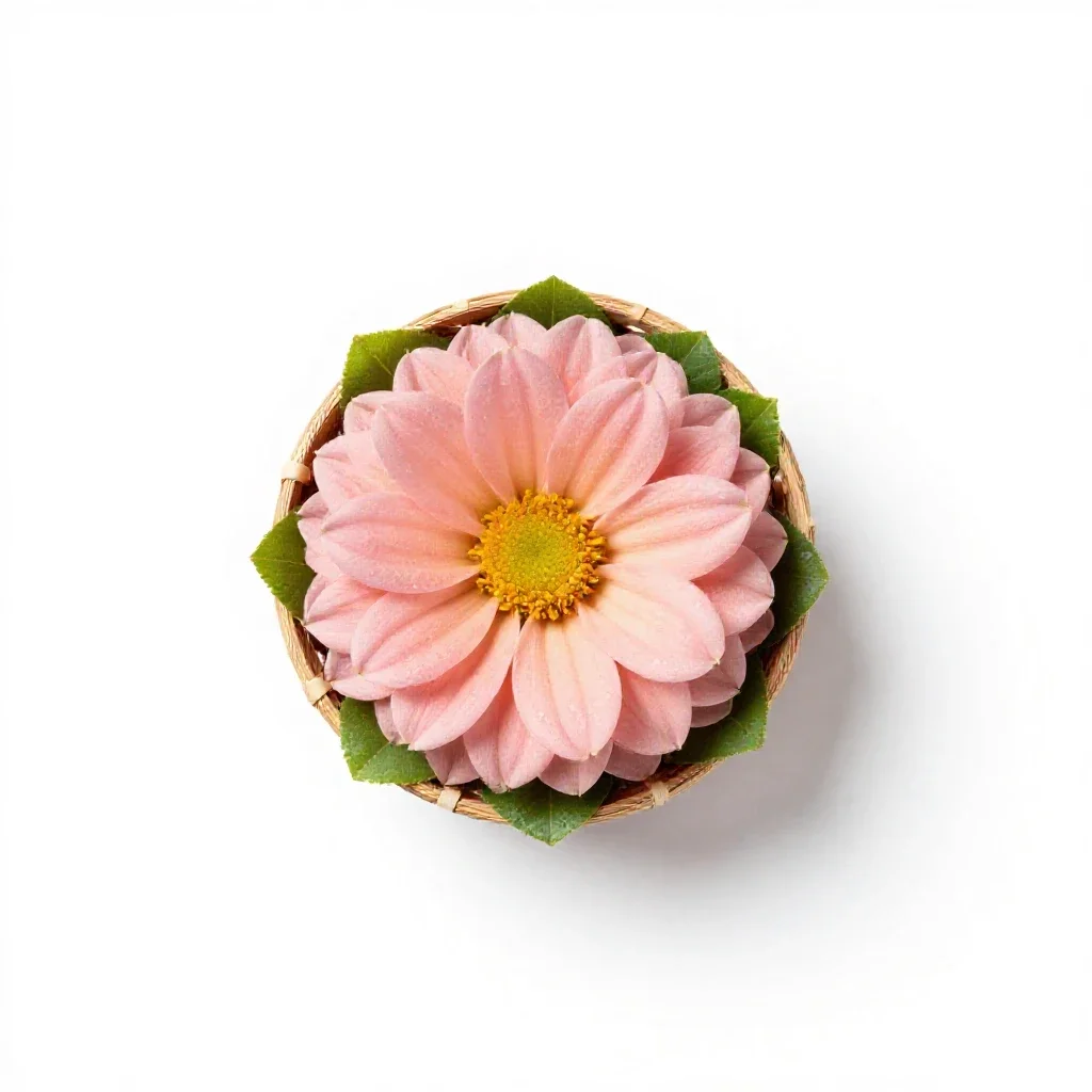 Basket flower isolated on a white background