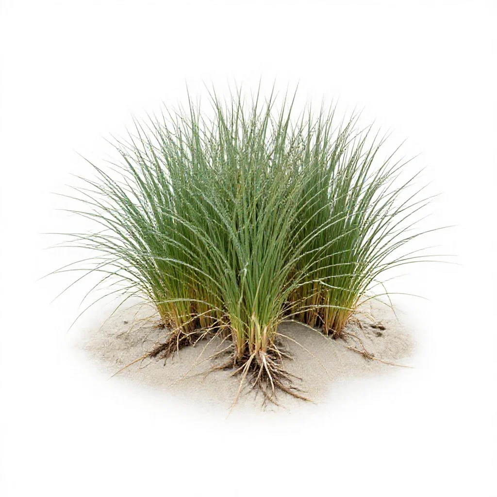 Beach grass isolated on a white background