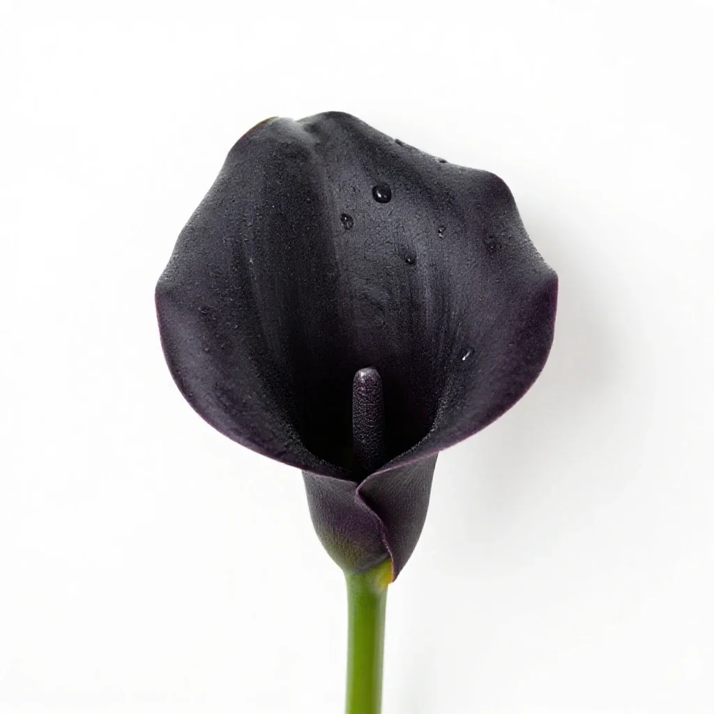 Black calla isolated on a white background