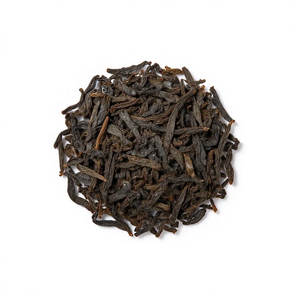 Black tea isolated on a white background