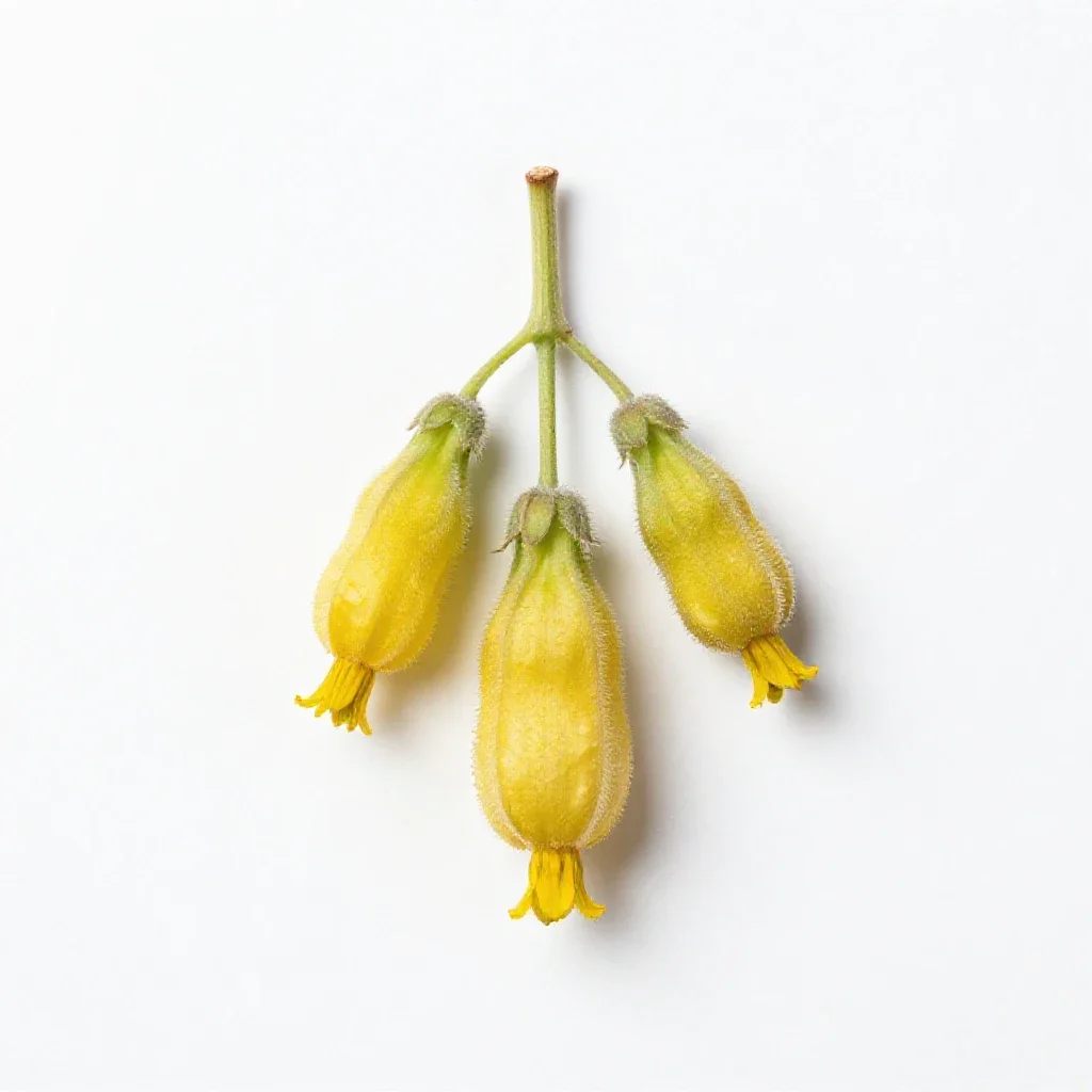 Bladderpod isolated on a white background
