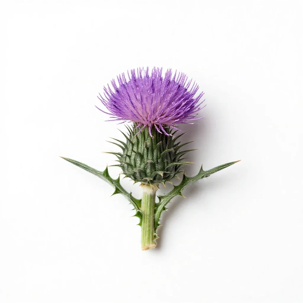 Blessed thistle isolated on a white background