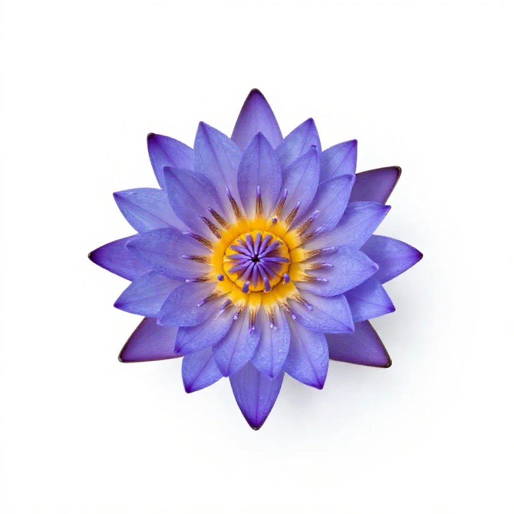 Blue lotus isolated on a white background
