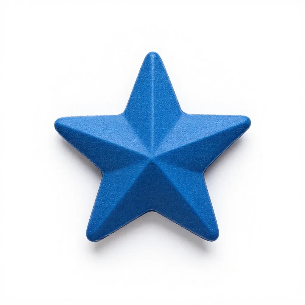Blue star isolated on a white background