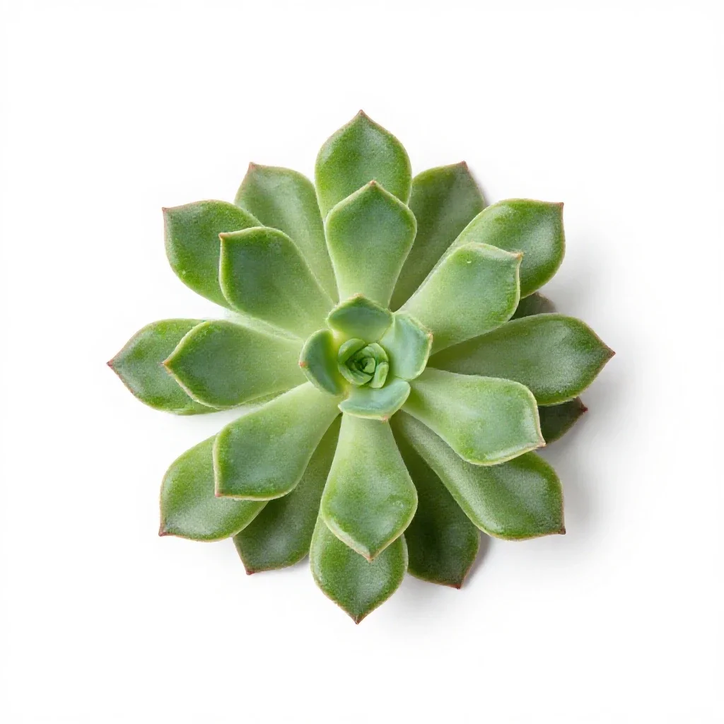 Broad-leaved montia isolated on a white background