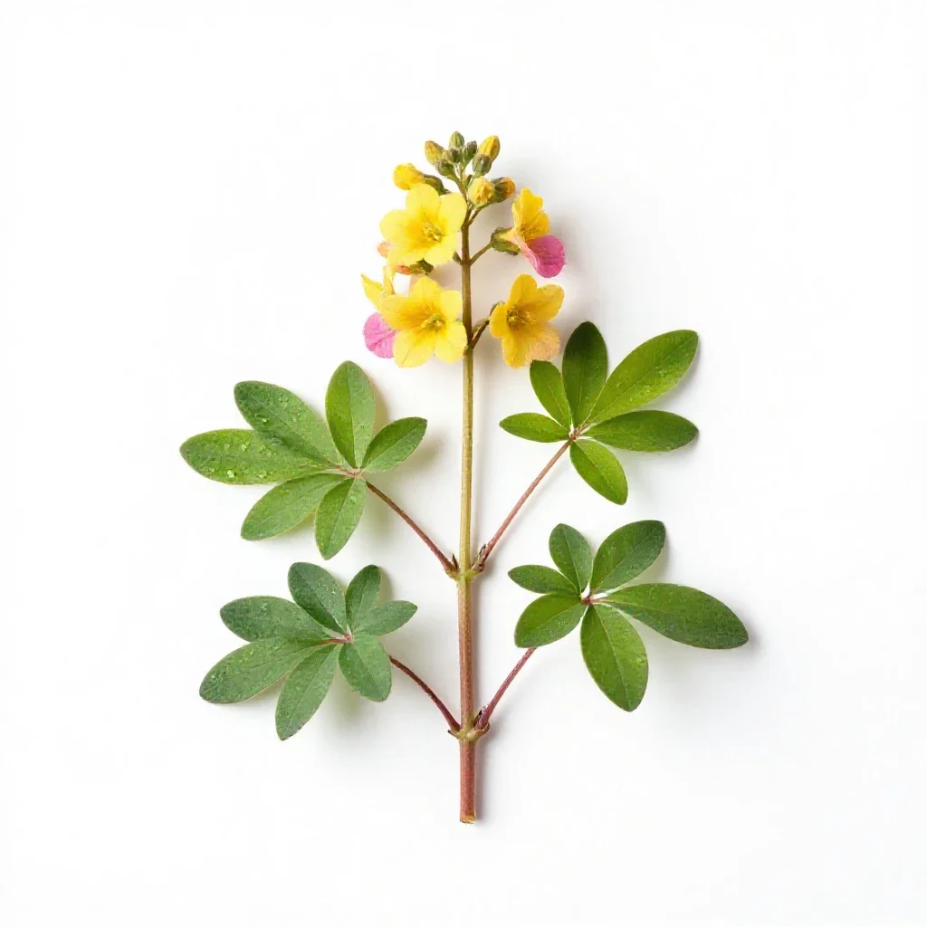 Climbing corydalis isolated on a white background
