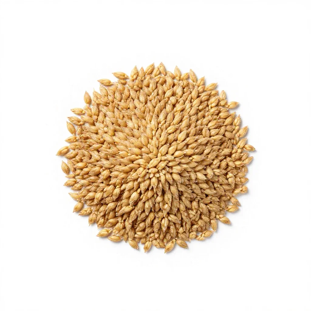 Common barley isolated on a white background
