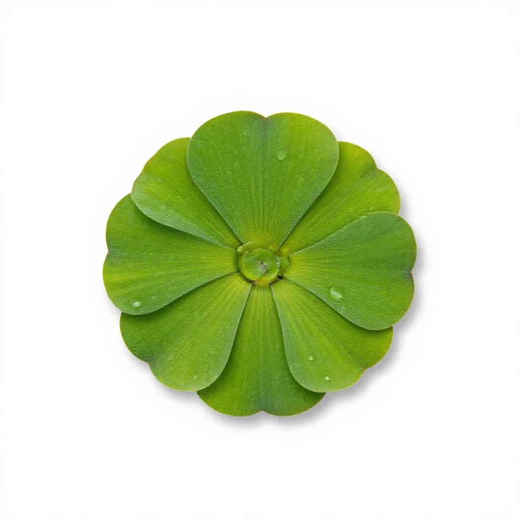 Common duckweed isolated on a white background