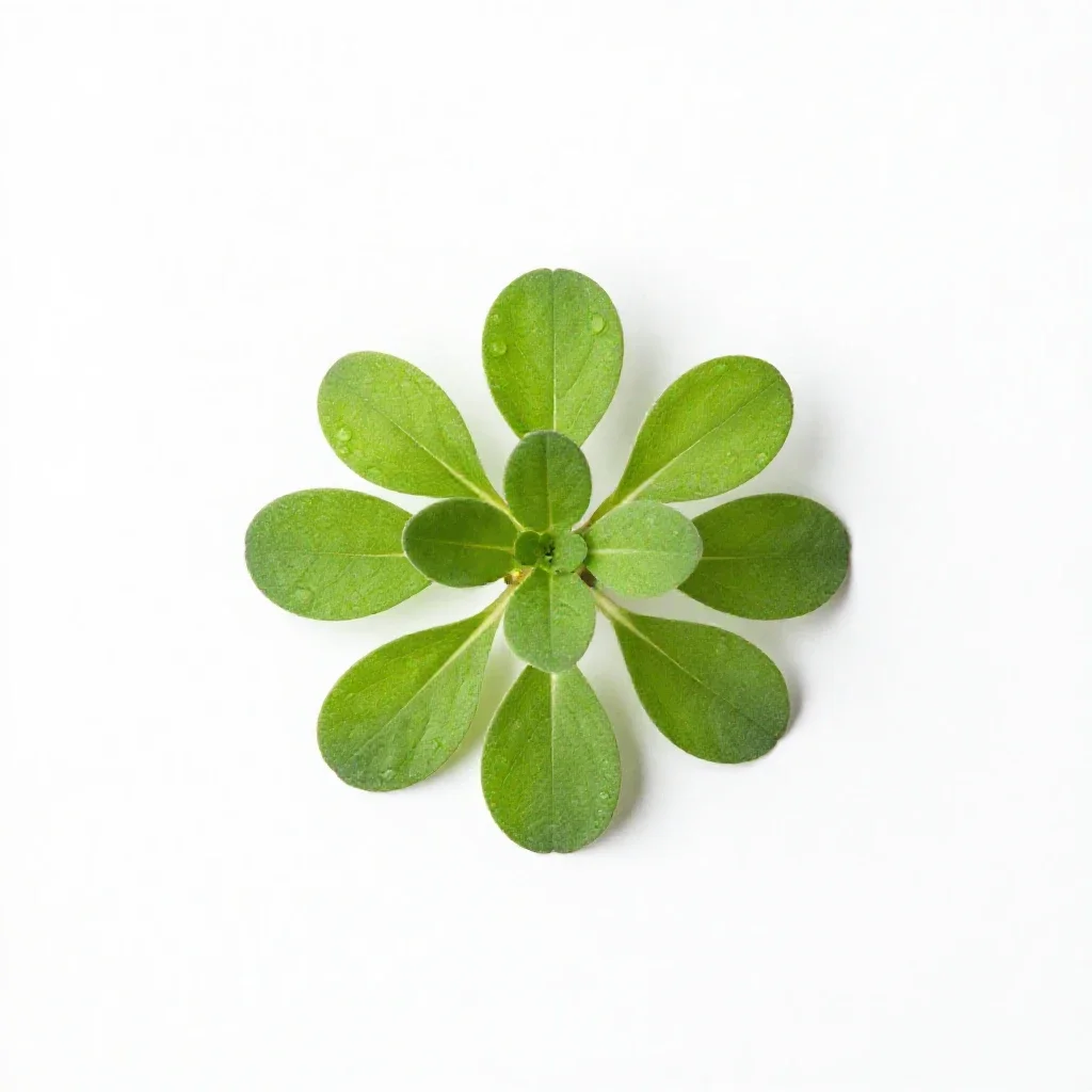 Common purslane isolated on a white background