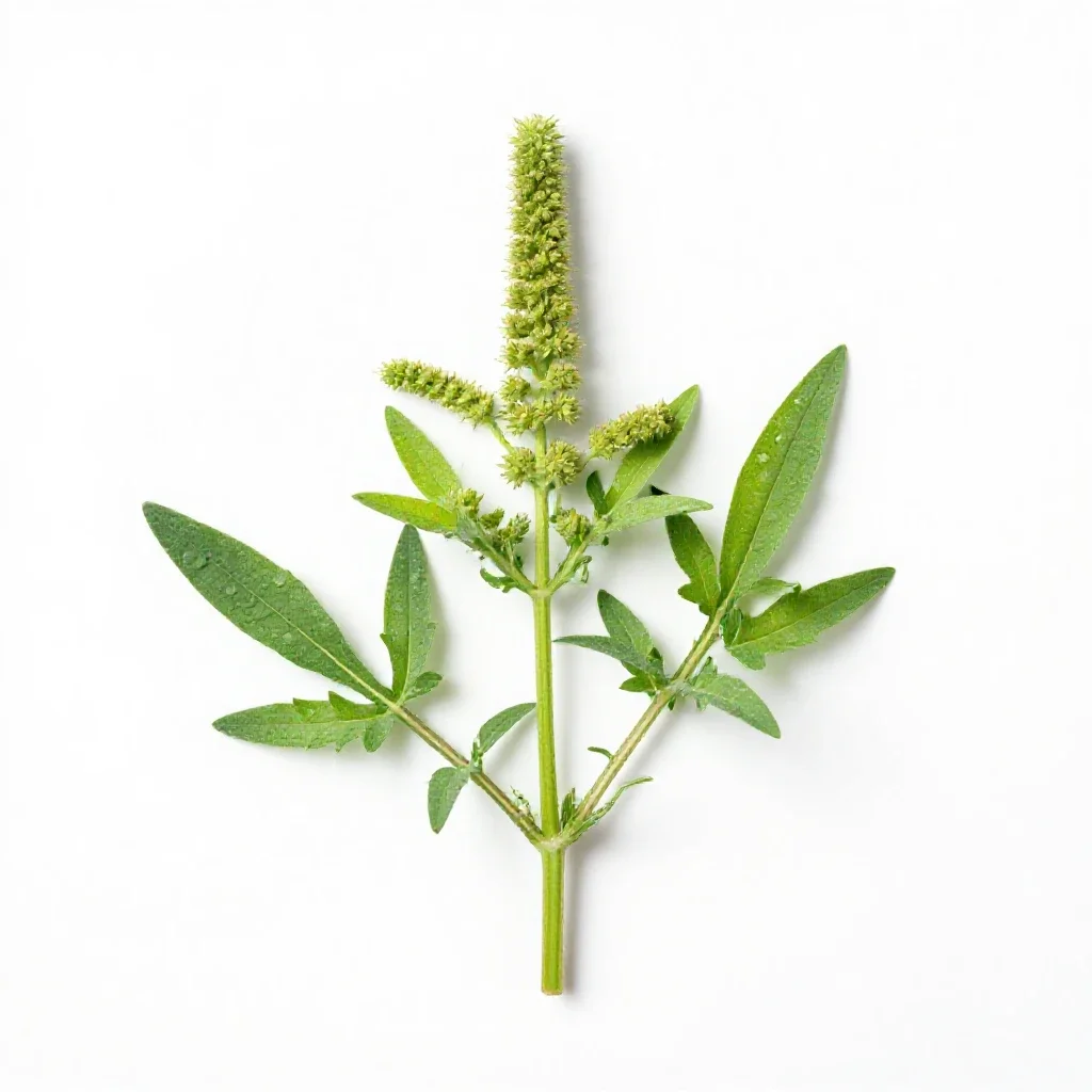 Common ragweed isolated on a white background