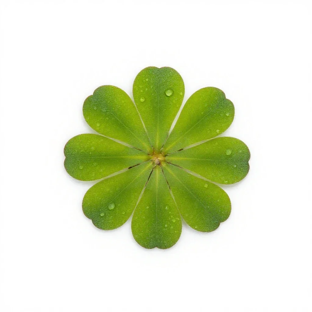 Common wolffia isolated on a white background