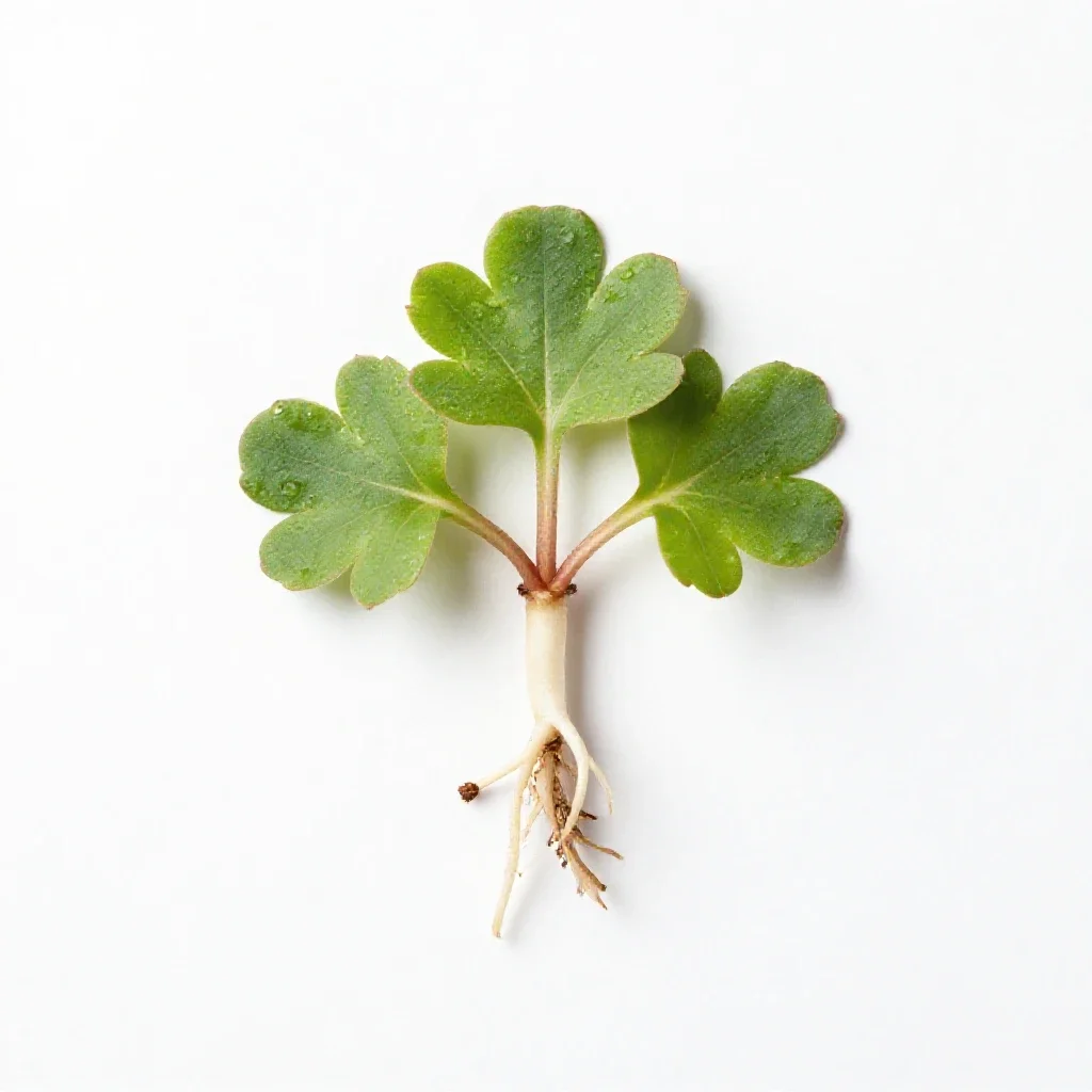 Coral-root bittercress isolated on a white background