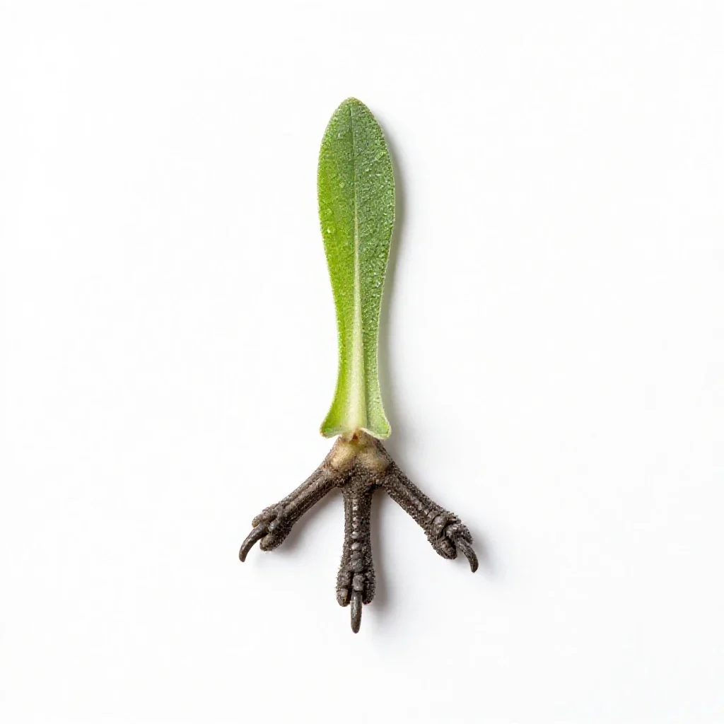 Cursed crowfoot isolated on a white background