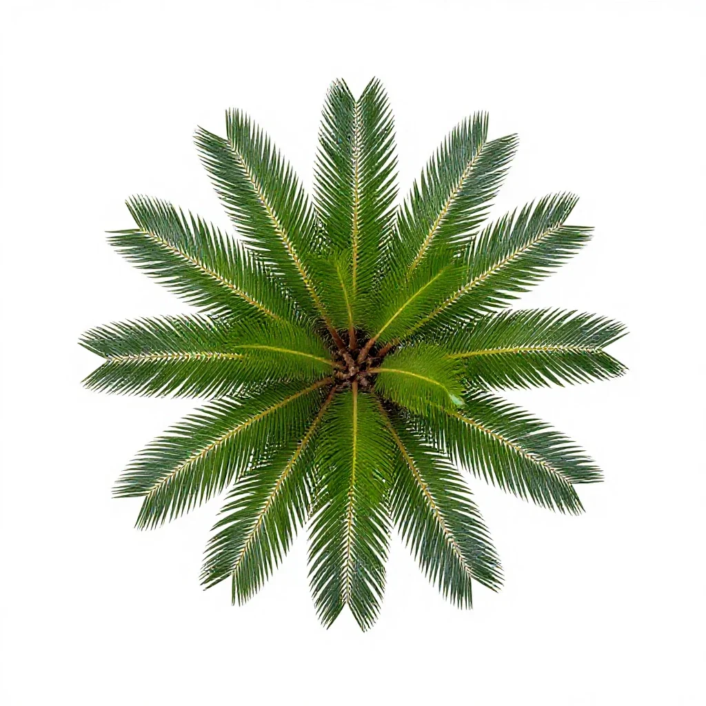 Cycad isolated on a white background