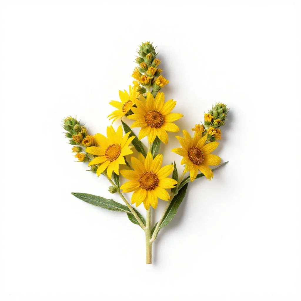 Desert sunflower isolated on a white background