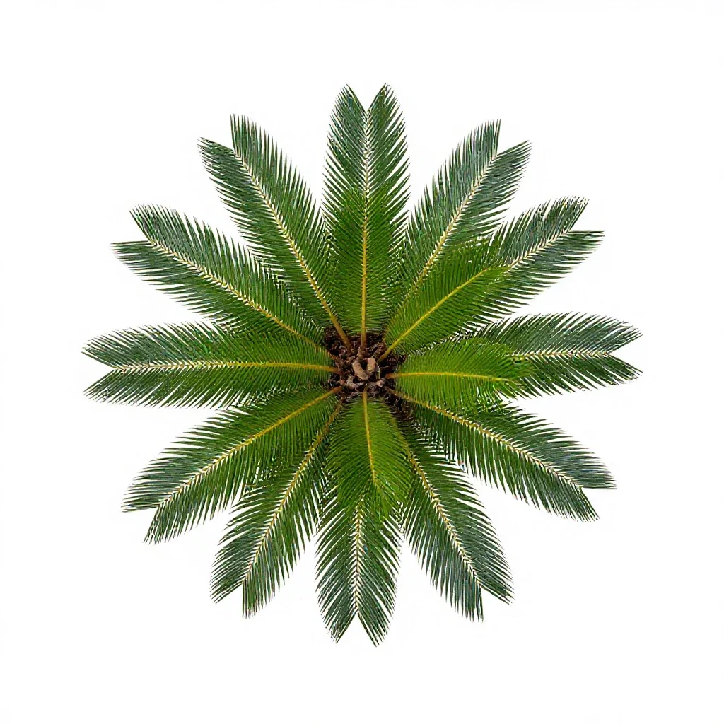 Dioon isolated on a white background