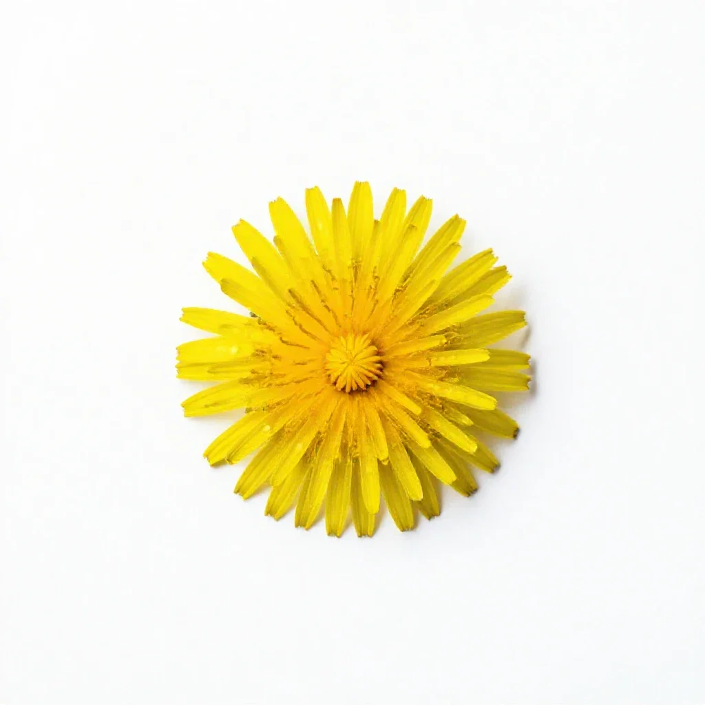 Dwarf dandelion isolated on a white background