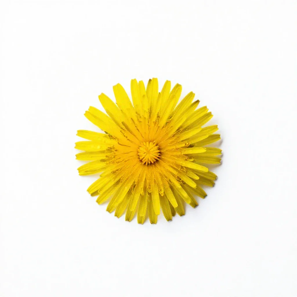 Fall dandelion isolated on a white background
