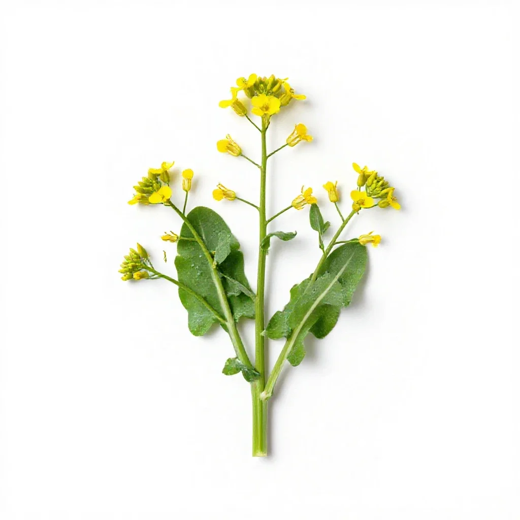 Field mustard isolated on a white background