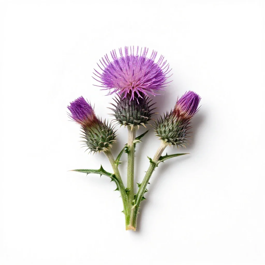 Field thistle isolated on a white background