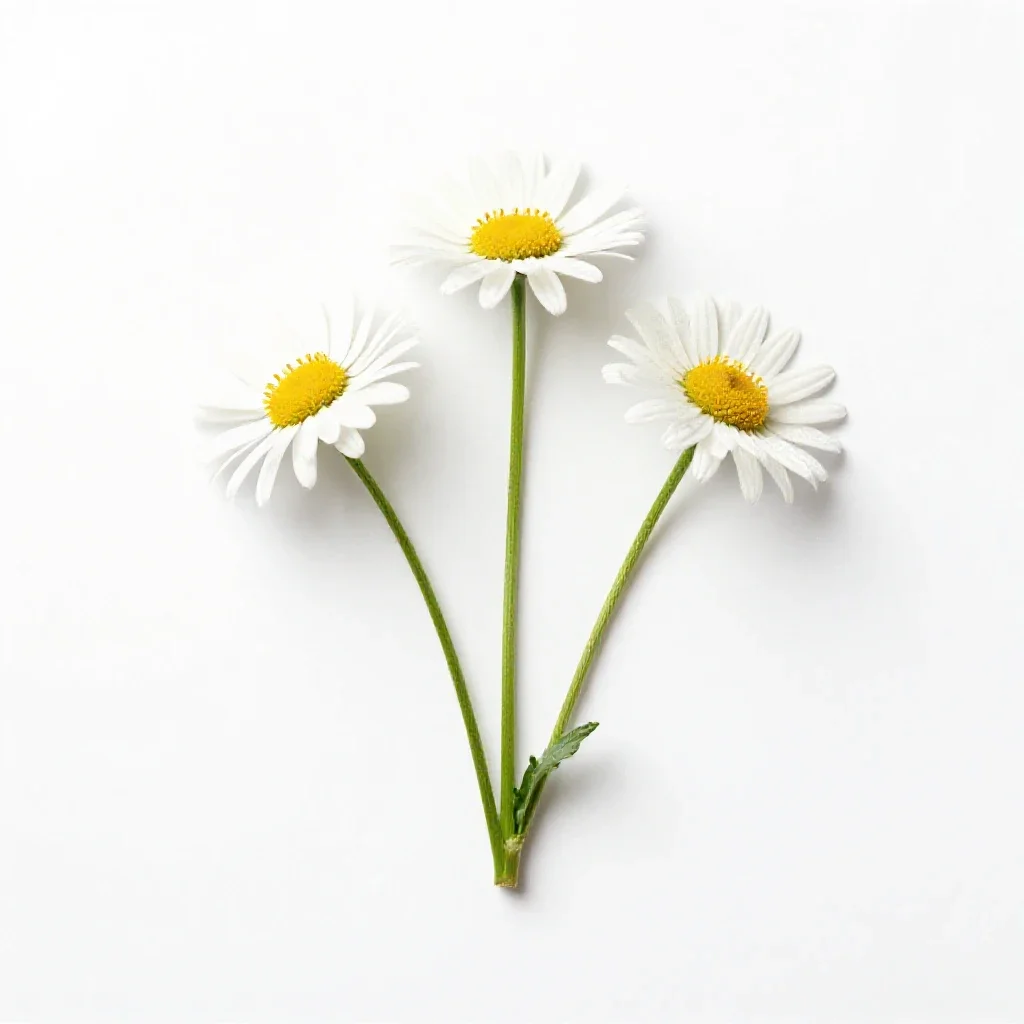 Fleabane isolated on a white background