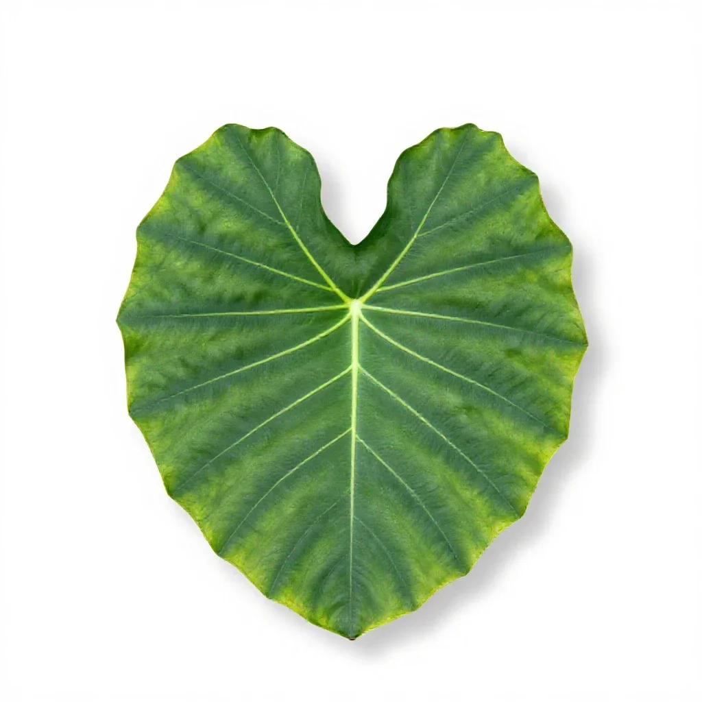 Giant taro isolated on a white background