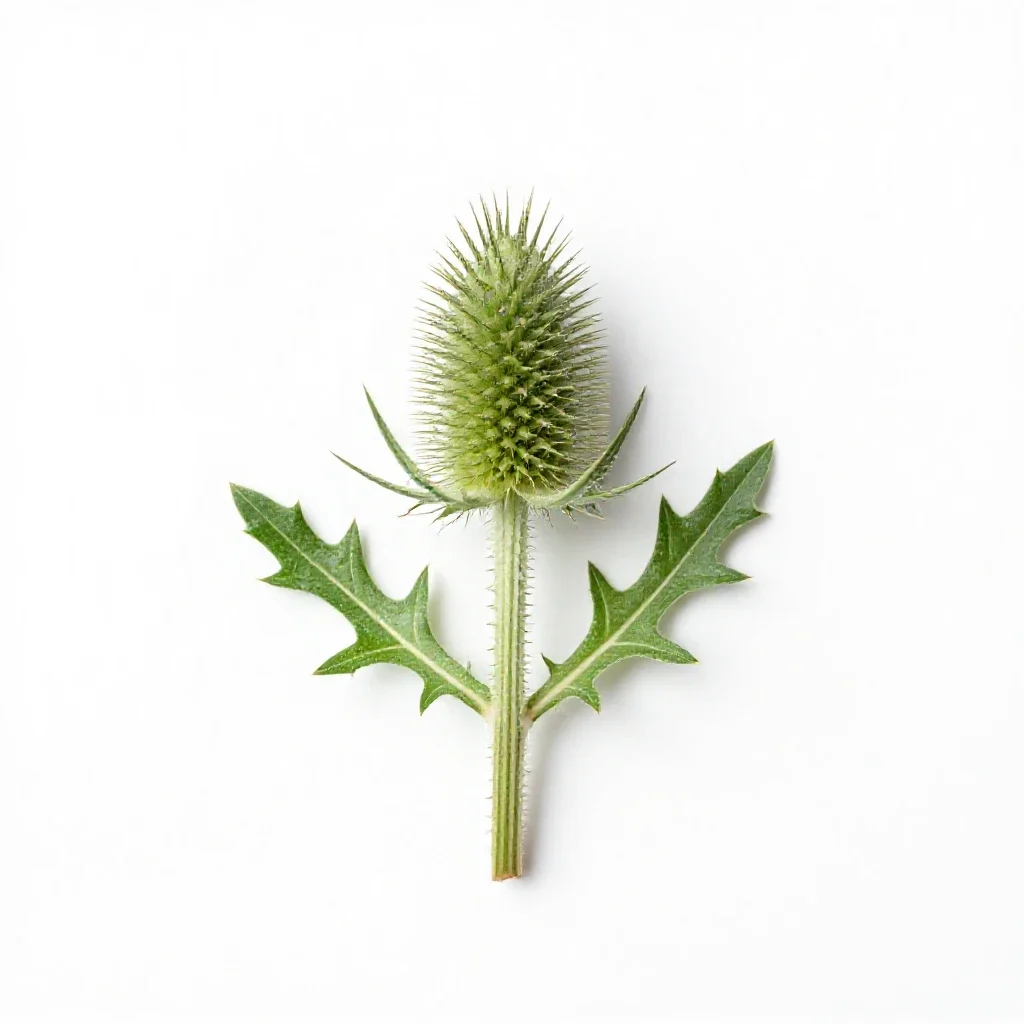 Globe thistle isolated on a white background