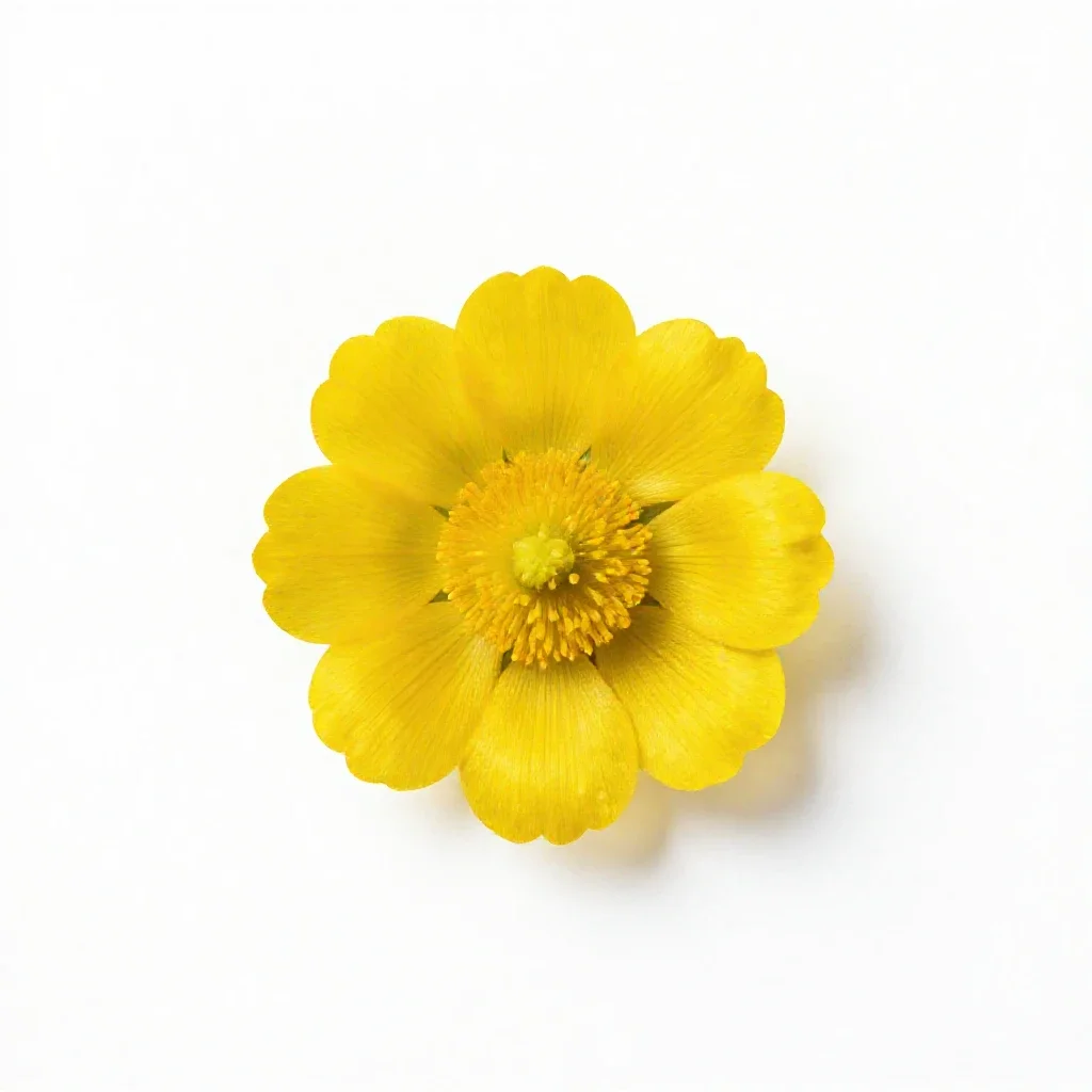 Globeflower isolated on a white background