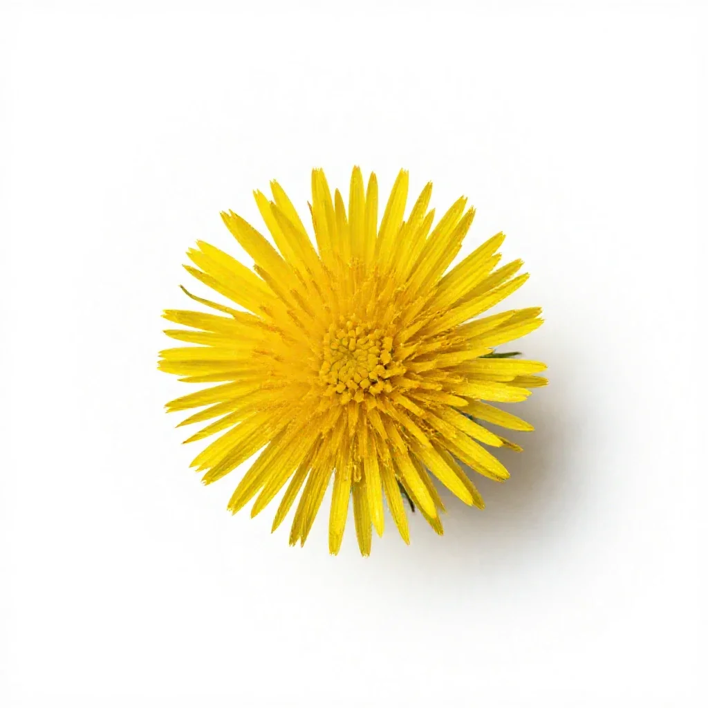 Golden thistle isolated on a white background
