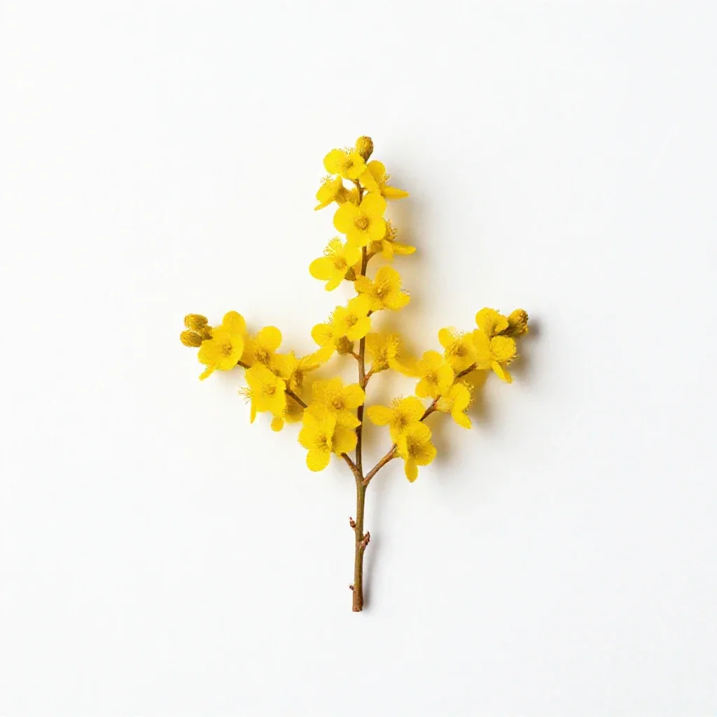Golden yarrow isolated on a white background