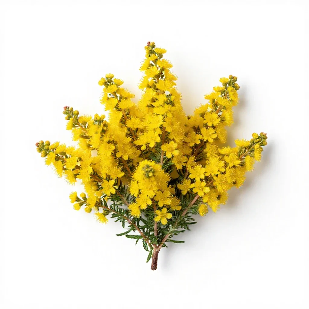 Goldenbush isolated on a white background