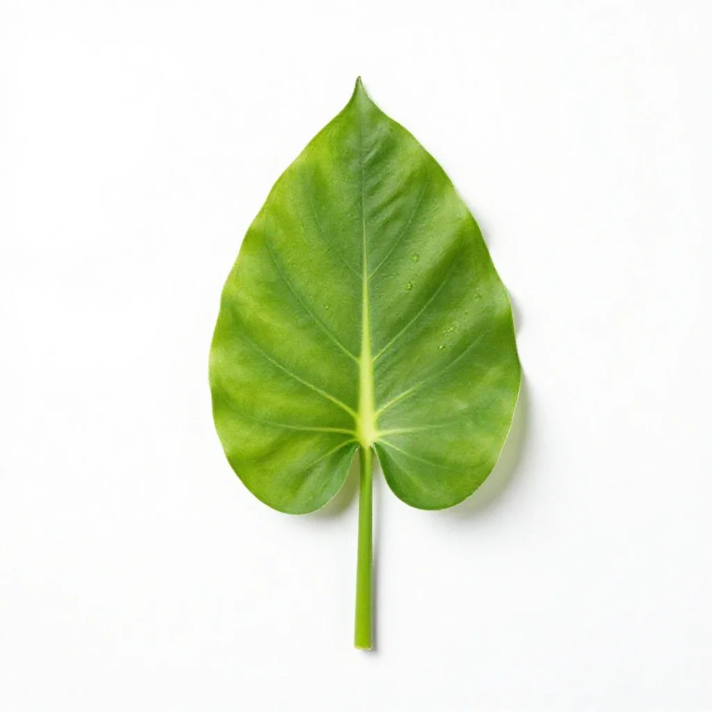 Green arrow arum isolated on a white background