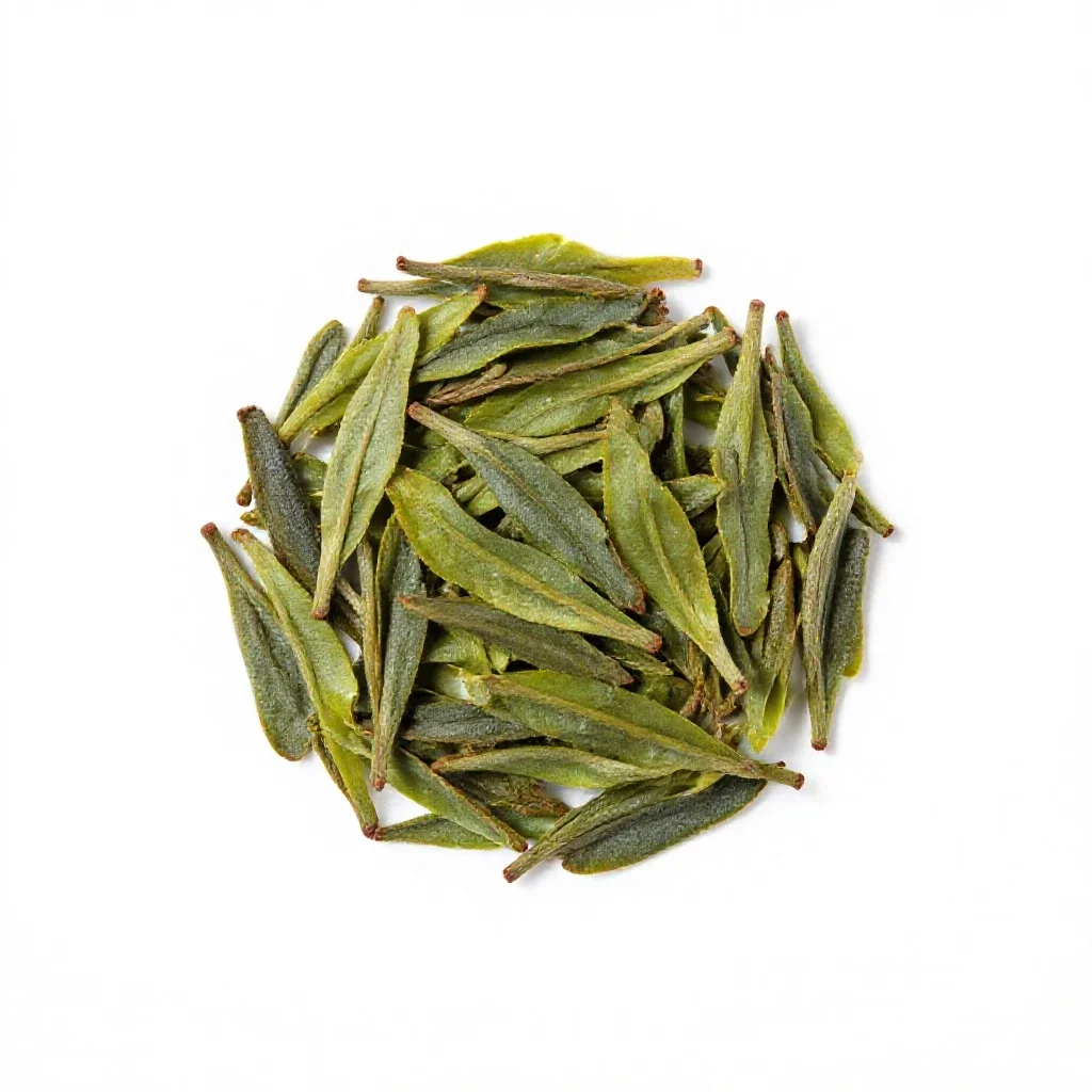 Green tea isolated on a white background