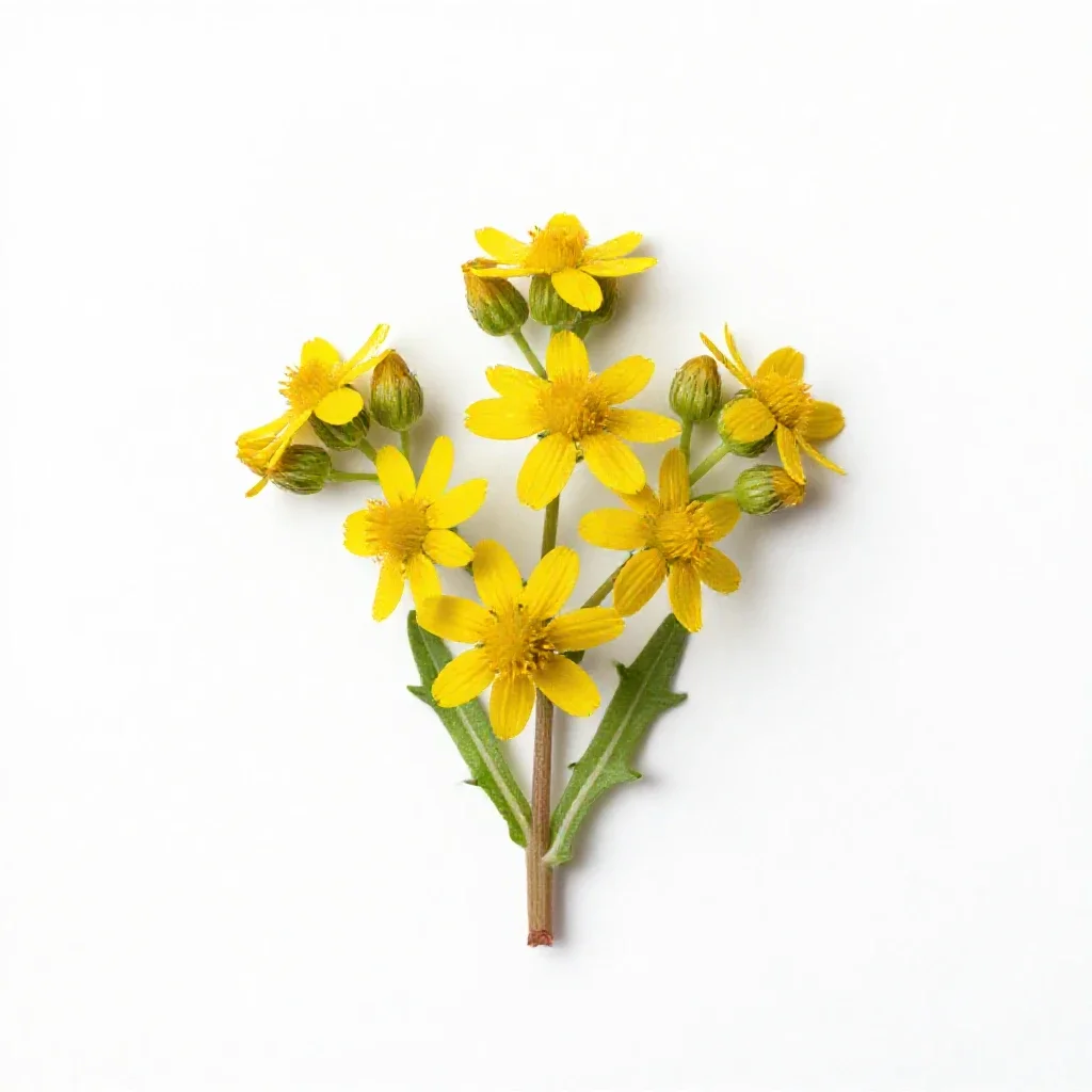 Groundsel isolated on a white background