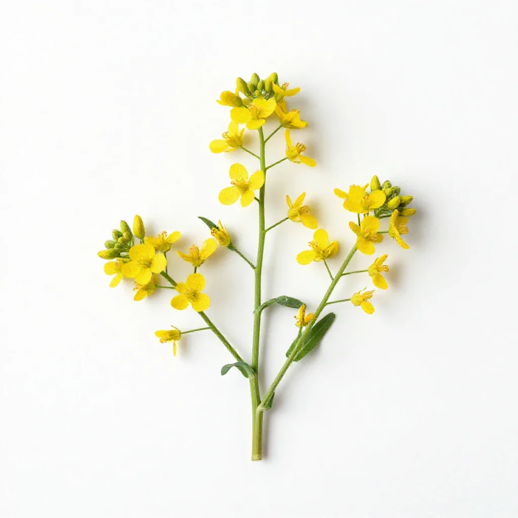 Hedge mustard isolated on a white background