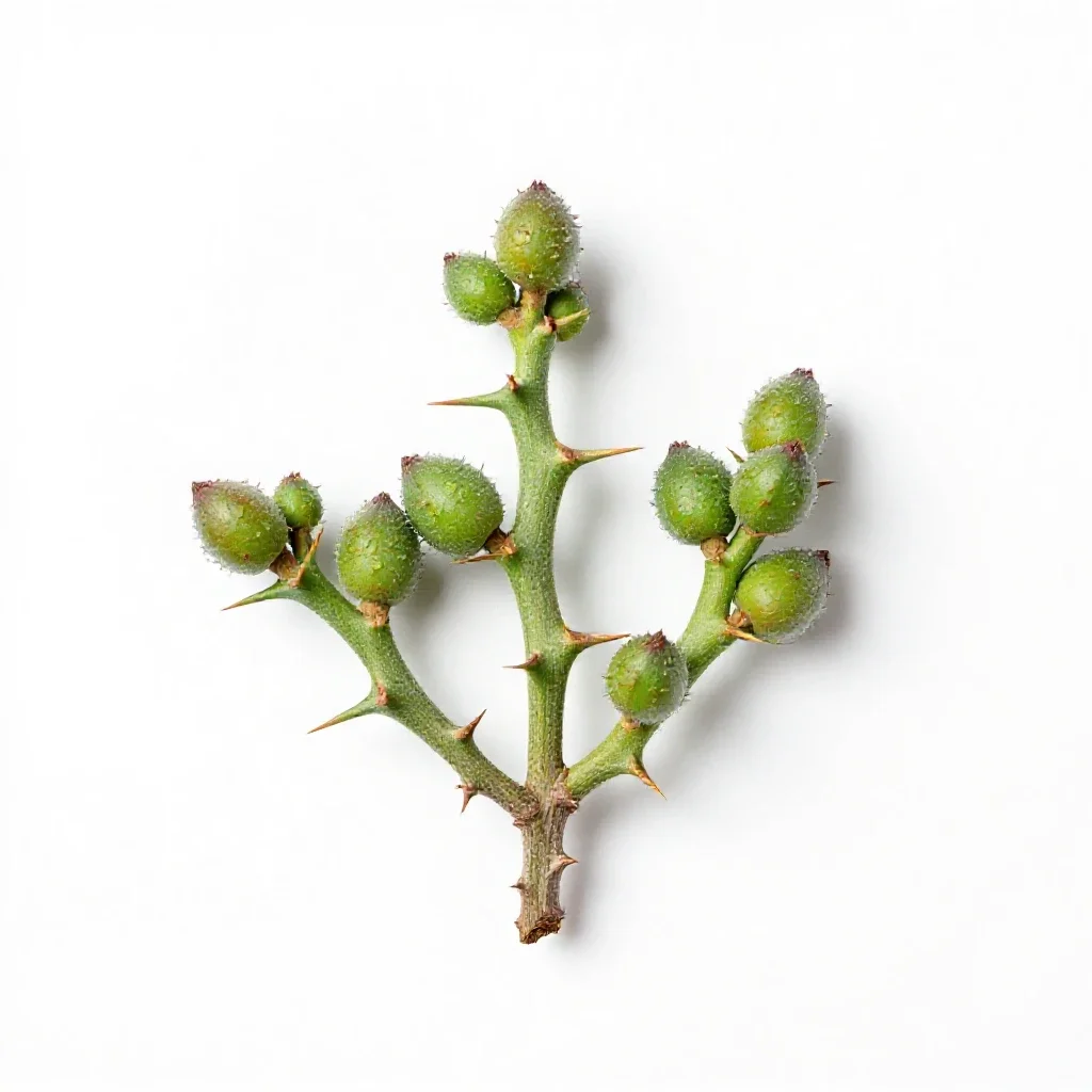 Hedge thorn isolated on a white background