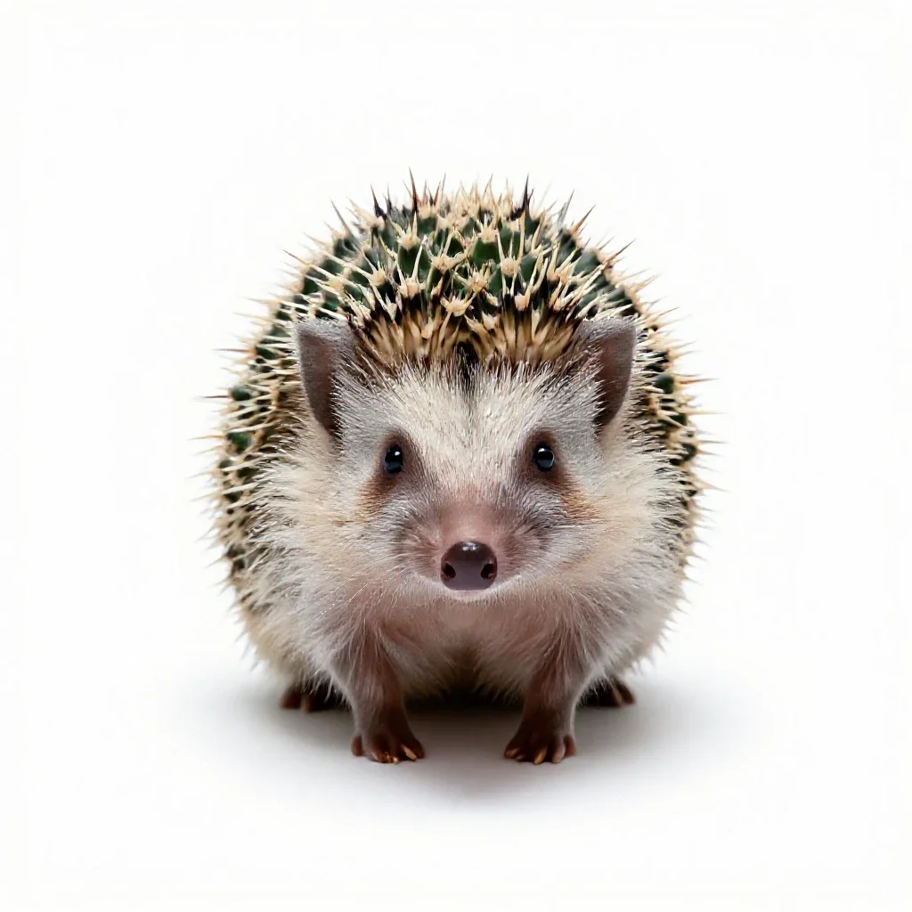 Hedgehog cereus isolated on a white background