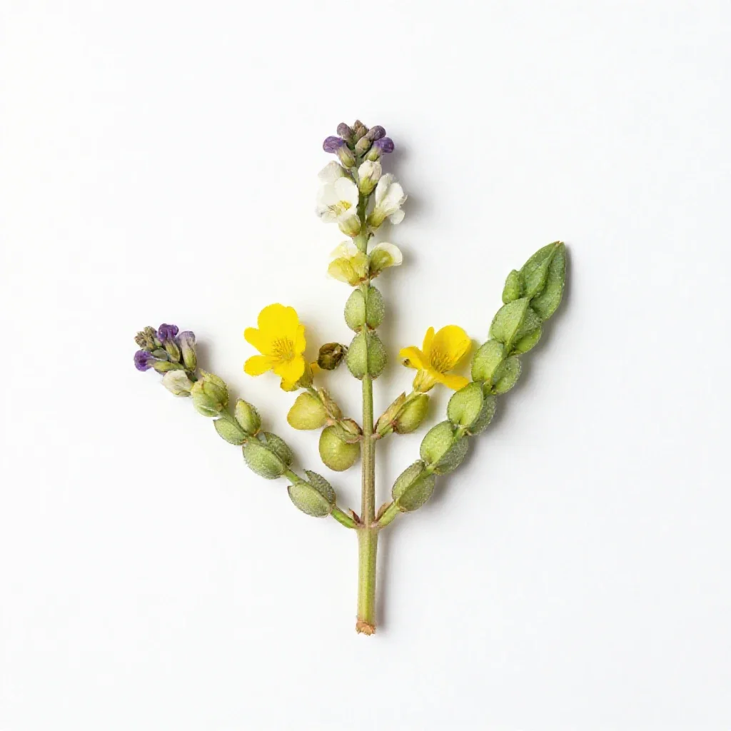 Jointed charlock isolated on a white background