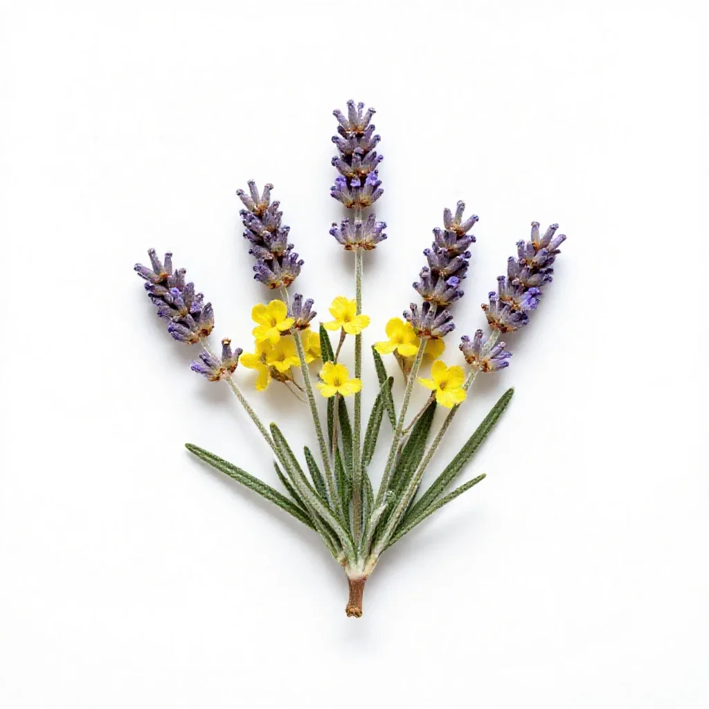 Lavender cotton isolated on a white background