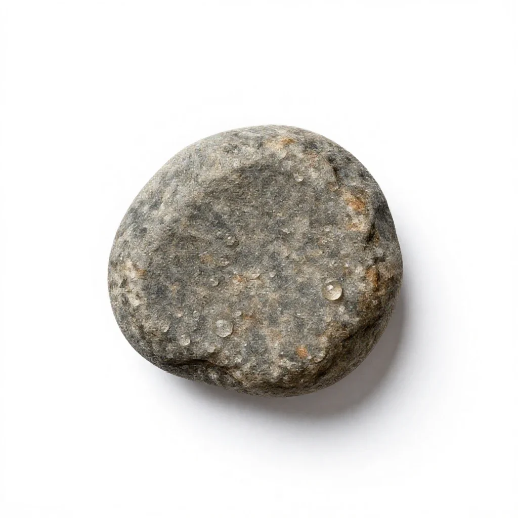 Living rock isolated on a white background