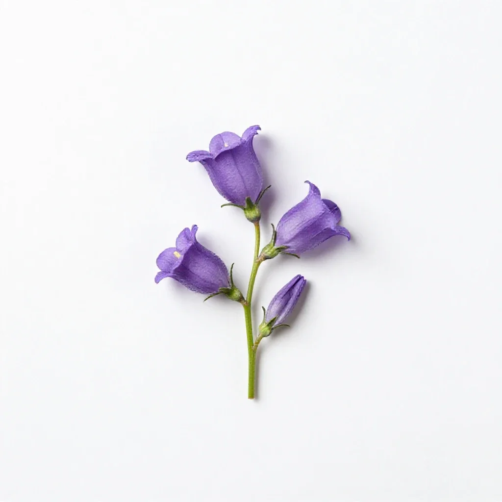Marsh bellflower isolated on a white background