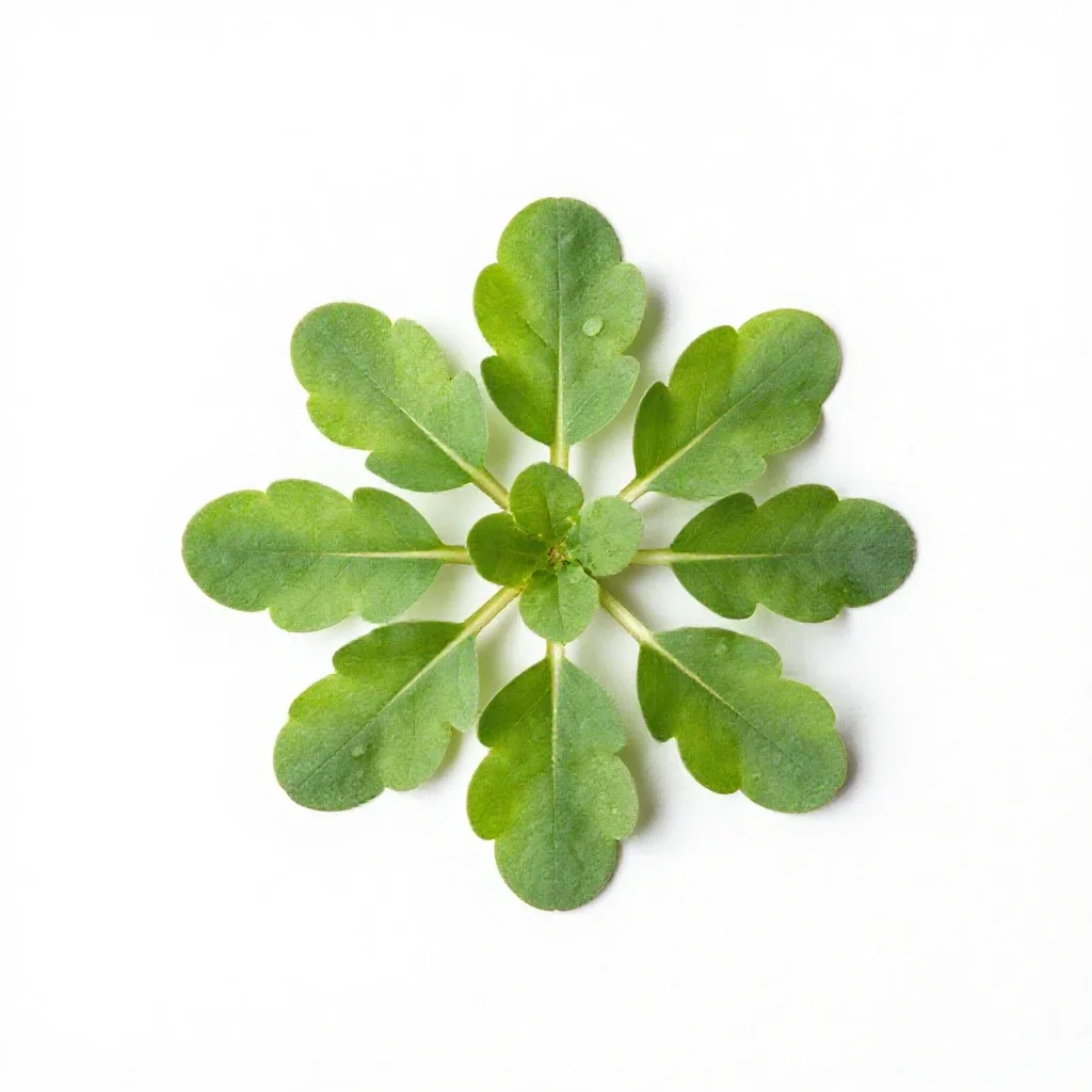 Marsh cress isolated on a white background