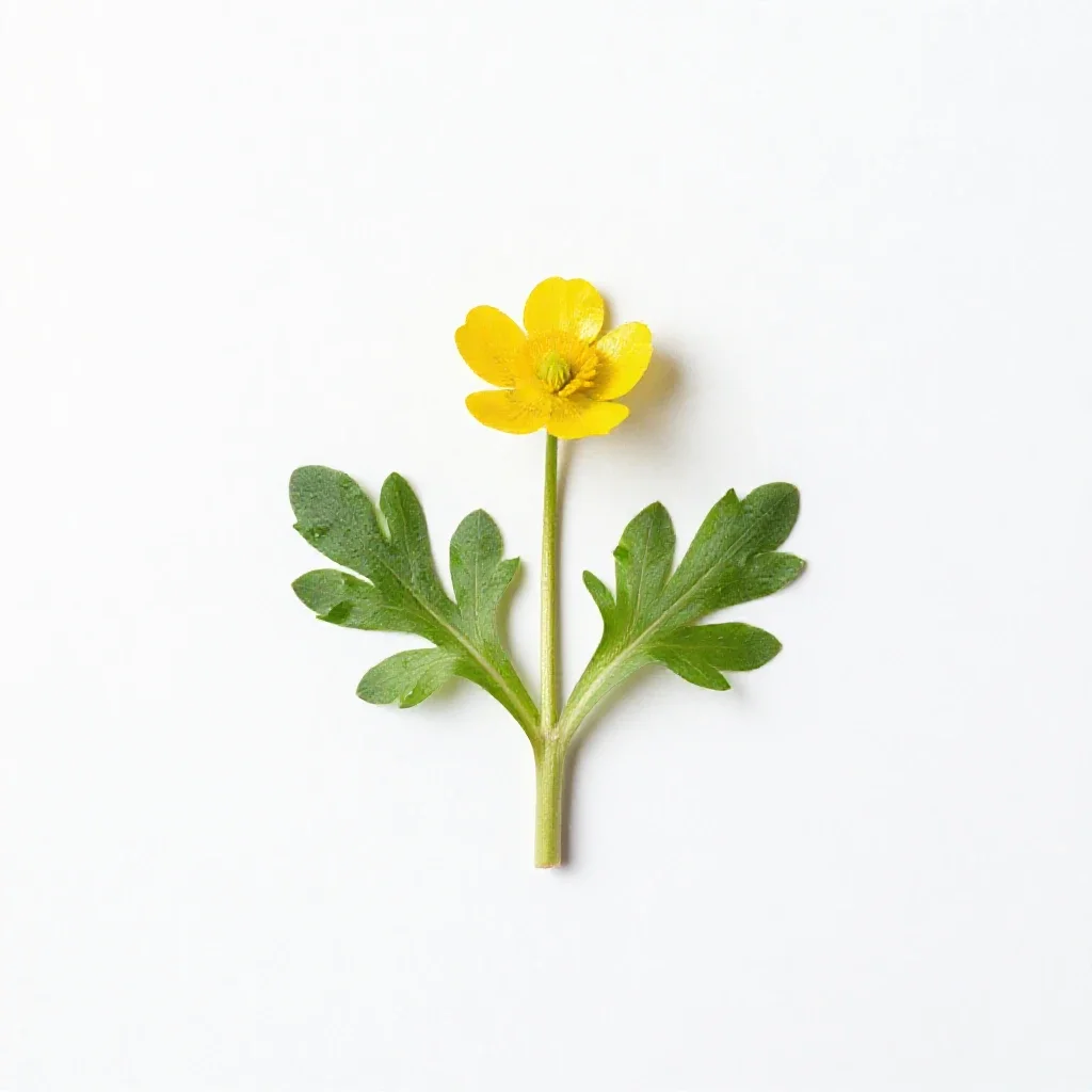 Meadow buttercup isolated on a white background