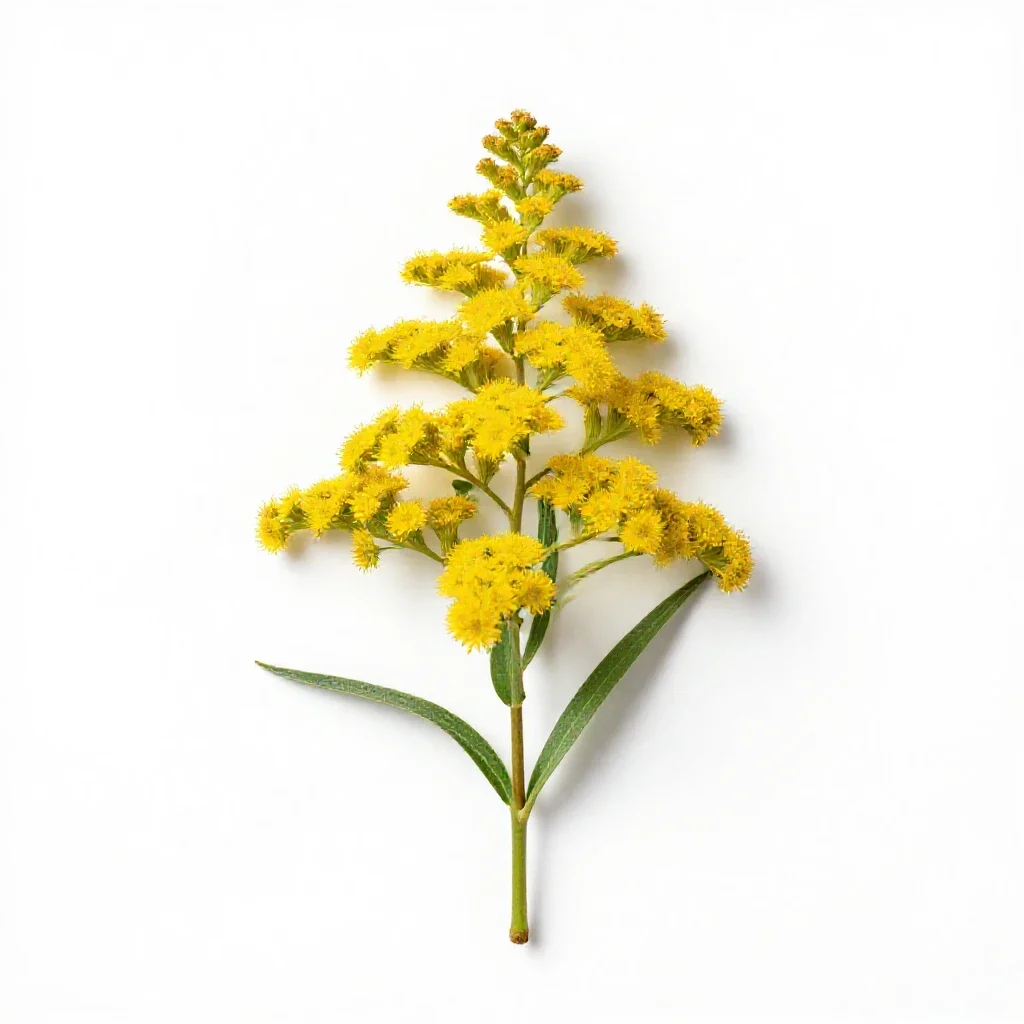 Meadow goldenrod isolated on a white background