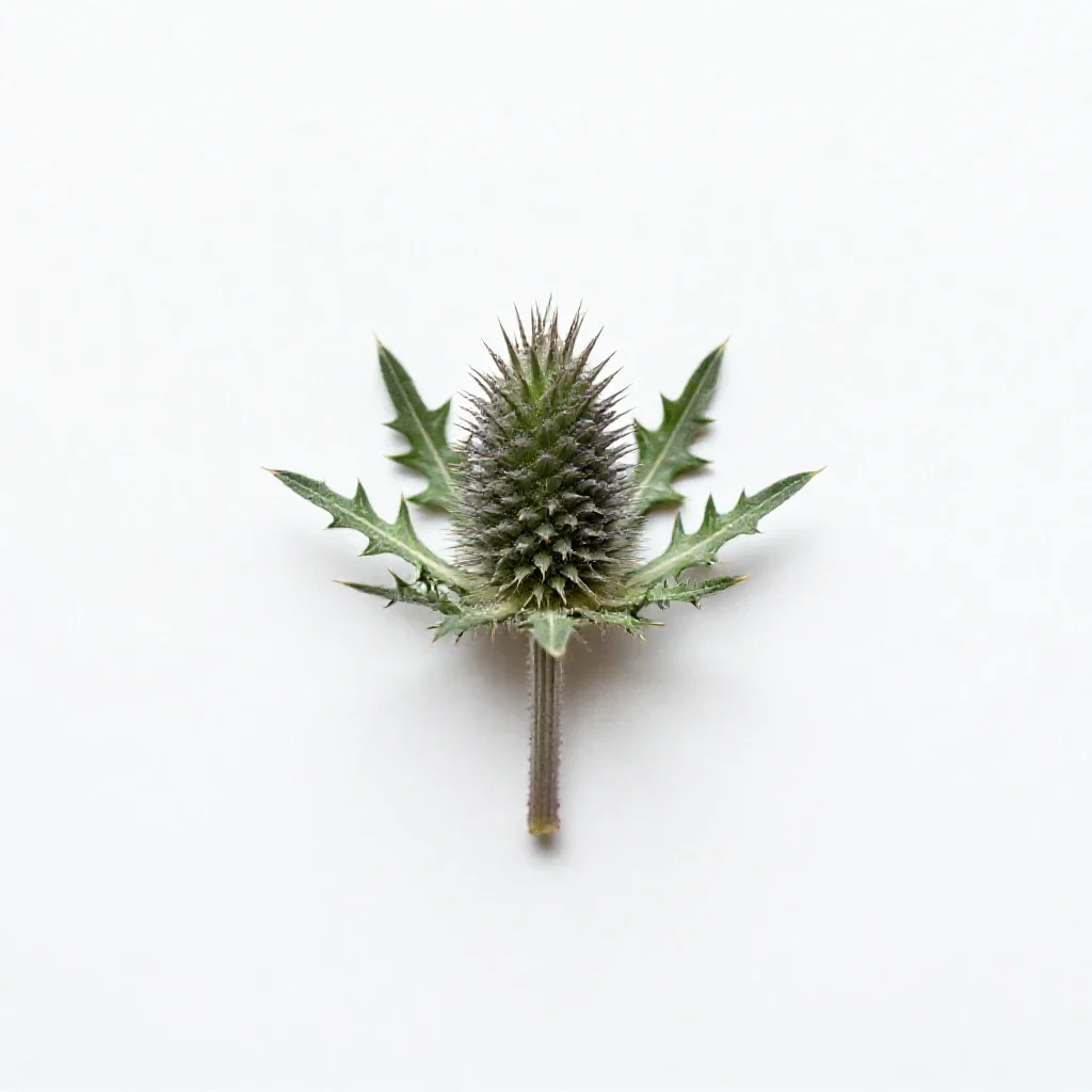Melancholy thistle isolated on a white background