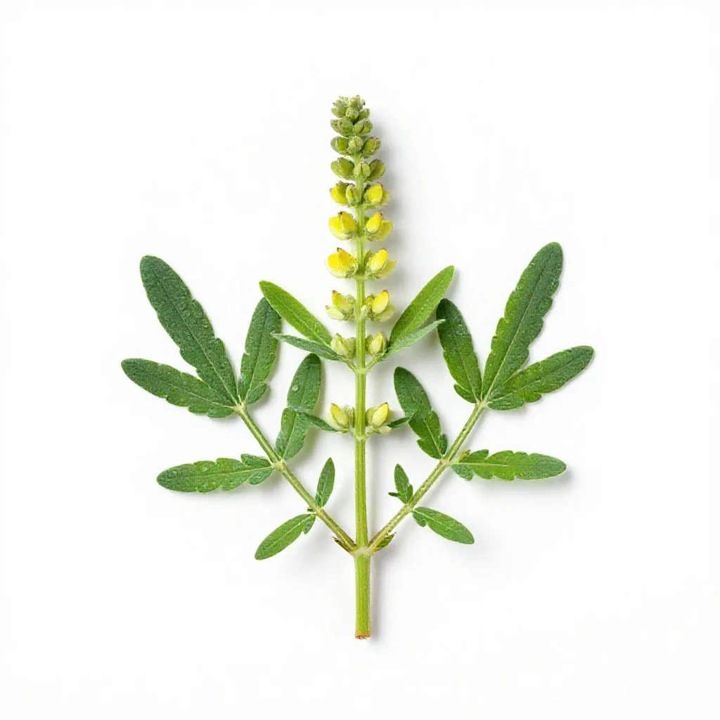 Melilotus isolated on a white background